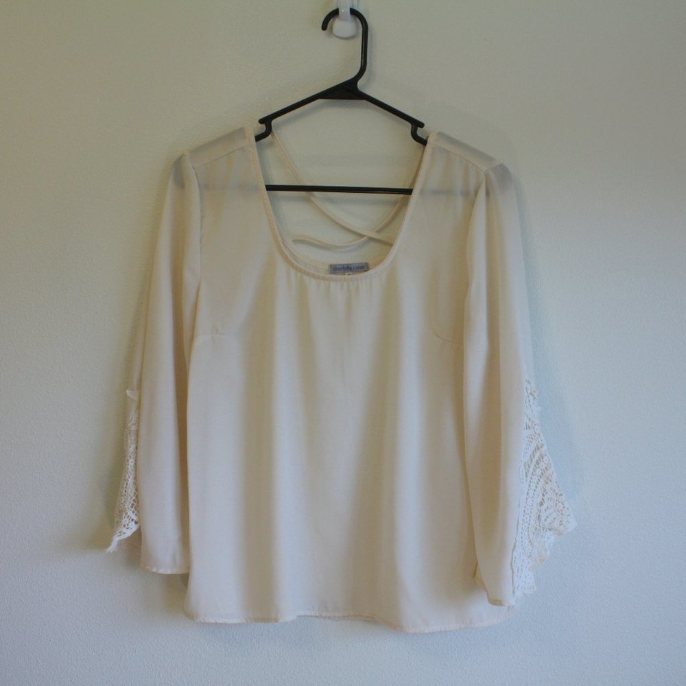 Charlotte Russe Blush Chiffon blouse